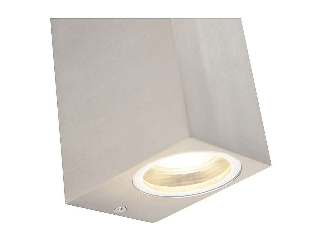 Lot de 2 appliques murales modernes en aluminium 2 lumières IP44 - Baleno