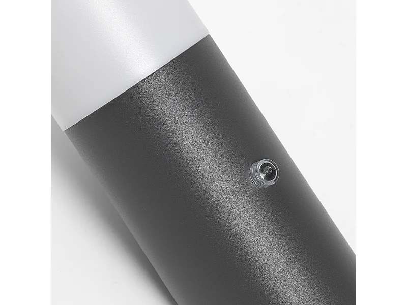 Applique d'extérieur moderne gris foncé capteur clair-foncé IP44 - Rox