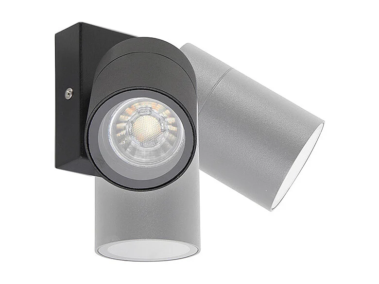 Applique d'extérieur noire IP44 avec ampoule intelligente  WiFi GU10 - Solo