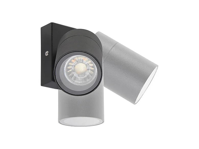 Applique d'extérieur noire IP44 avec ampoule intelligente  WiFi GU10 - Solo