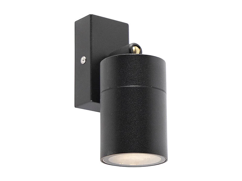 Applique murale d'extérieur intelligente noire IP44 avec WiFi GU10 - Solo