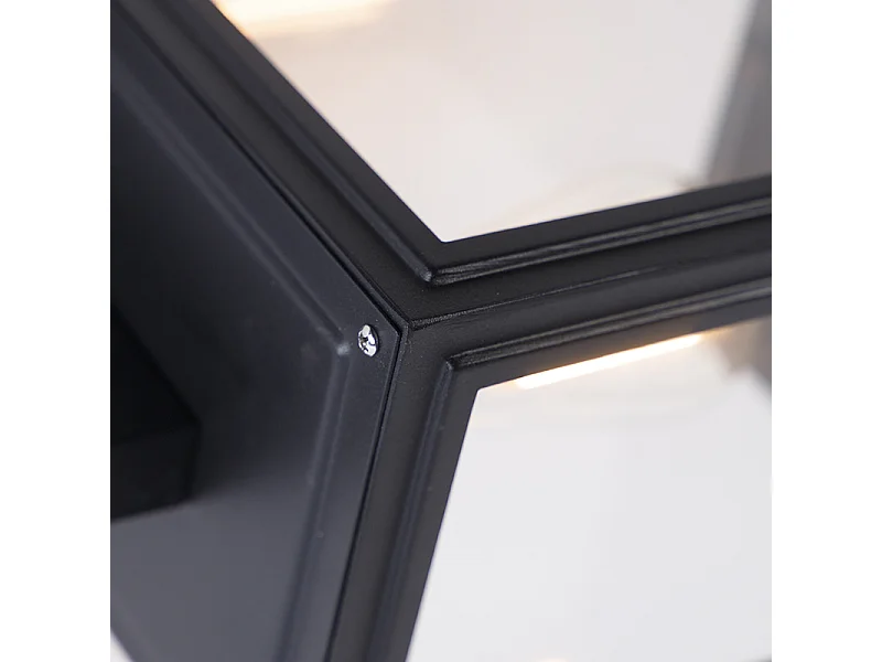 Applique murale rustique noire IP44 - Sutton Up