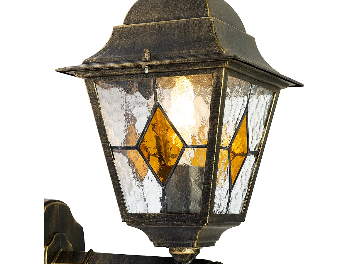 Lanterne murale d'extérieur vintage or antique - Antigua Up