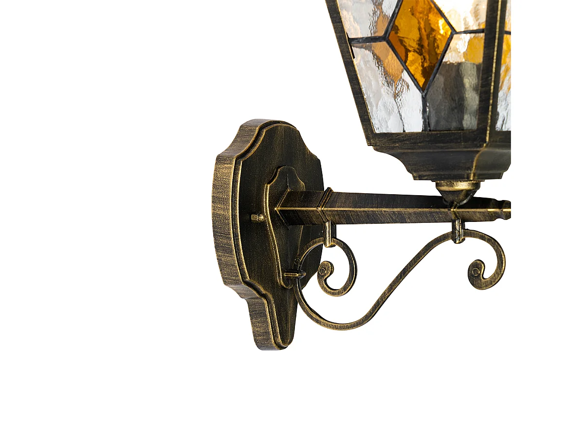 Lanterne murale d'extérieur vintage or antique - Antigua Up