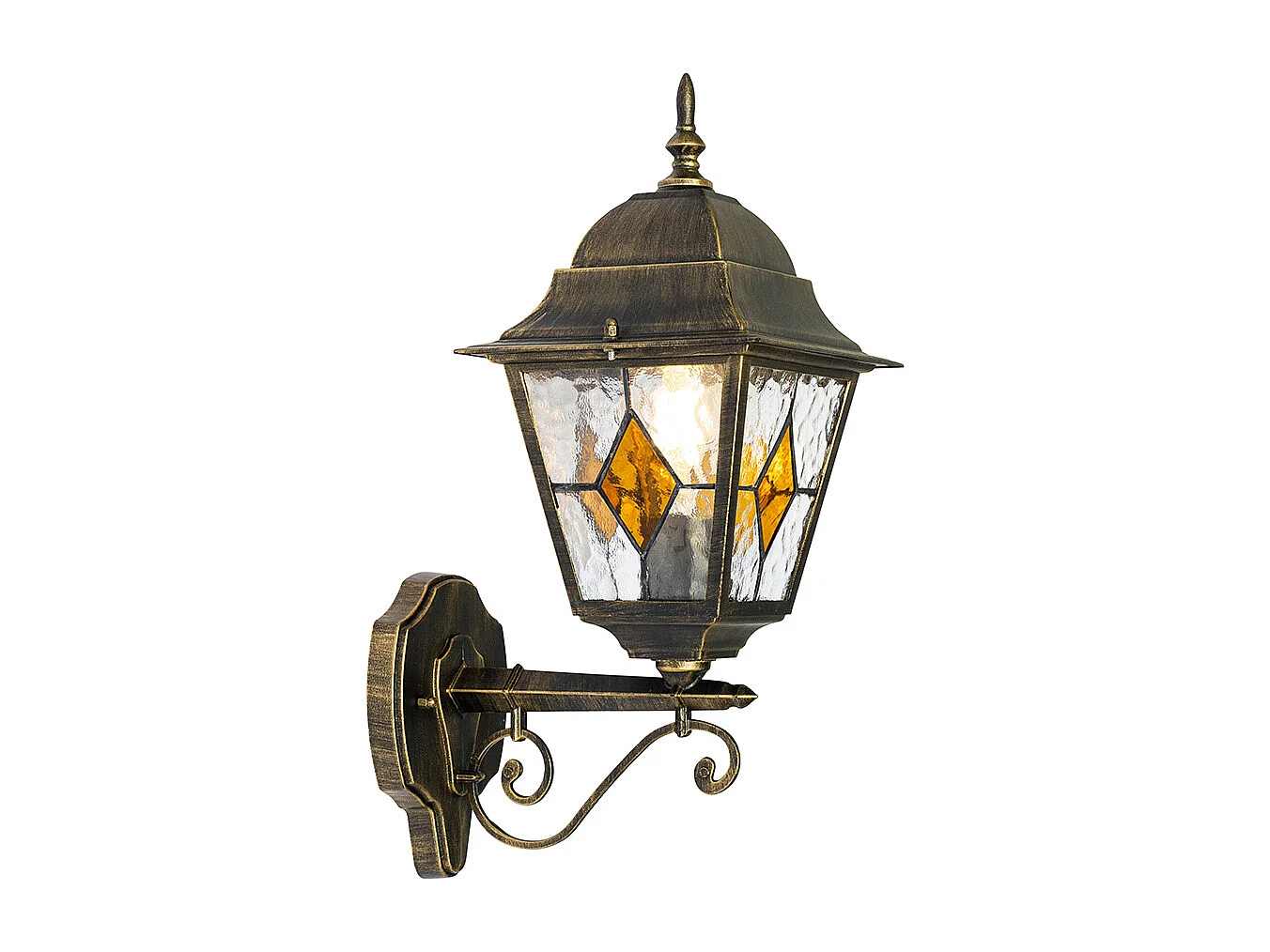 Lanterne murale d'extérieur vintage or antique - Antigua Up