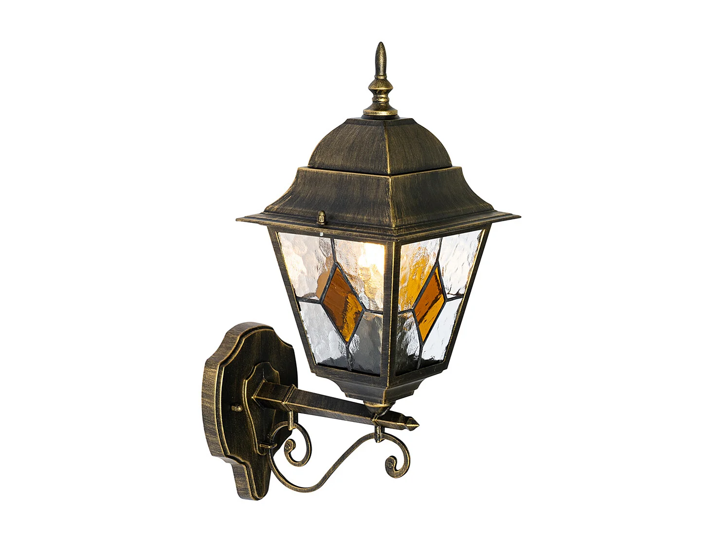 Lanterne murale d'extérieur vintage or antique - Antigua Up