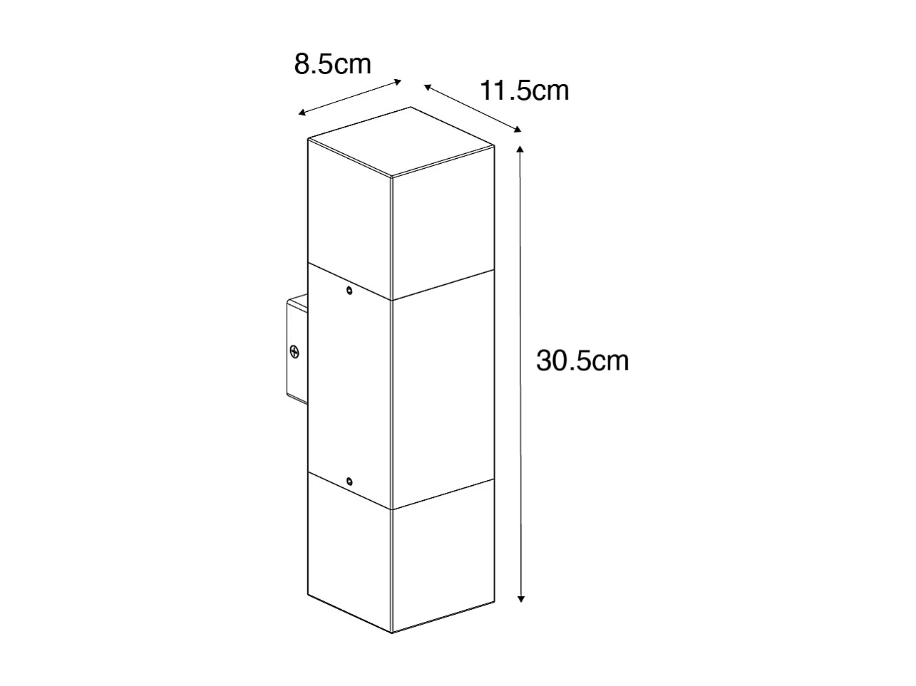 Applique d'extérieur noire avec abat-jour opale 2 lumières IP44 - Danemark