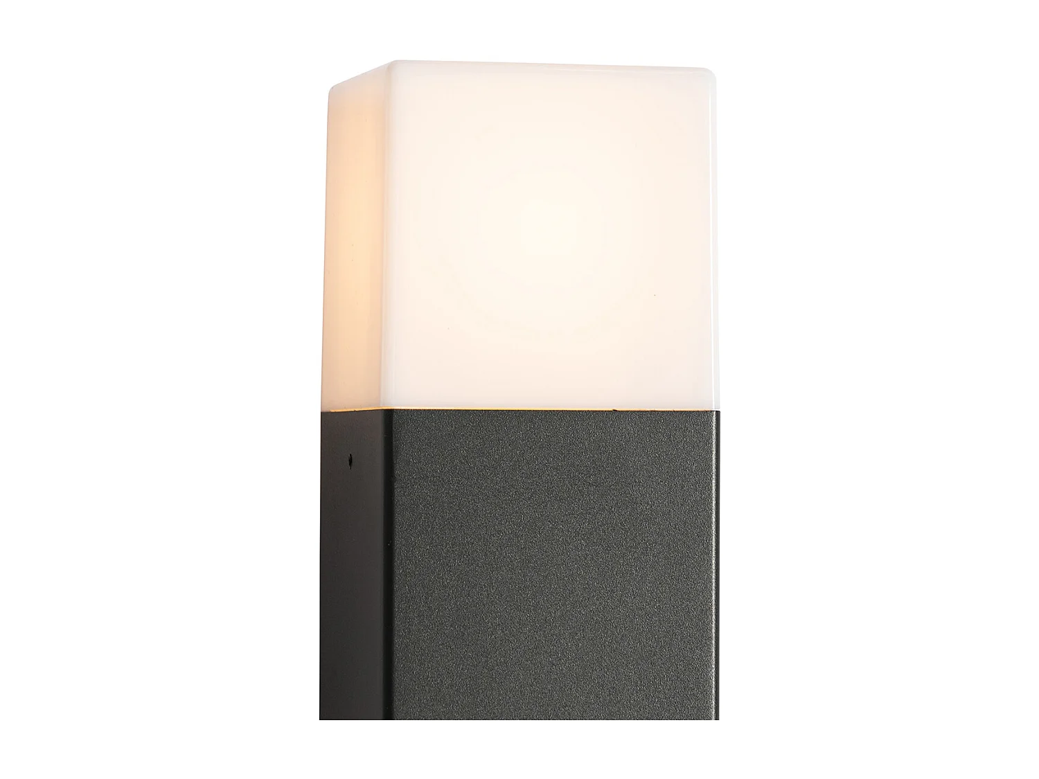 Applique murale extérieure noire avec abat-jour opale 2 lumières IP44 - Danemark