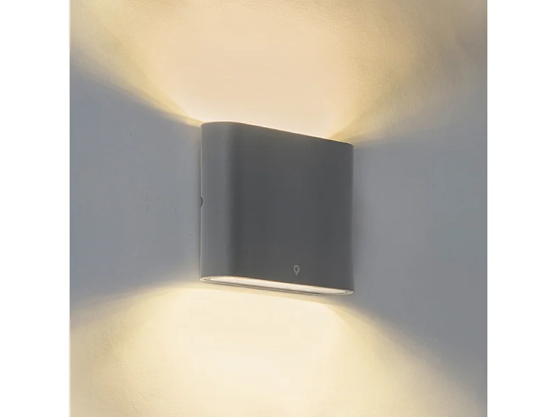 Applique murale anthracite 11,5 cm avec LED IP65 - Batt