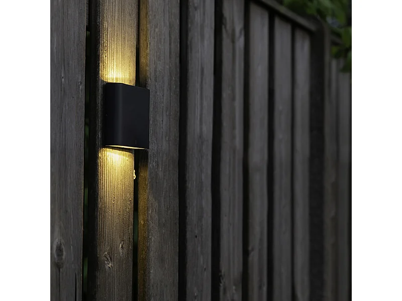 Applique murale anthracite 11,5 cm avec LED IP65 - Batt