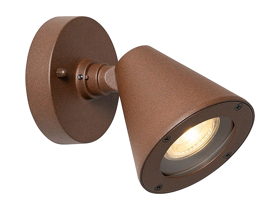 Applique d'extérieur moderne marron rouille IP44 orientable - Ciara