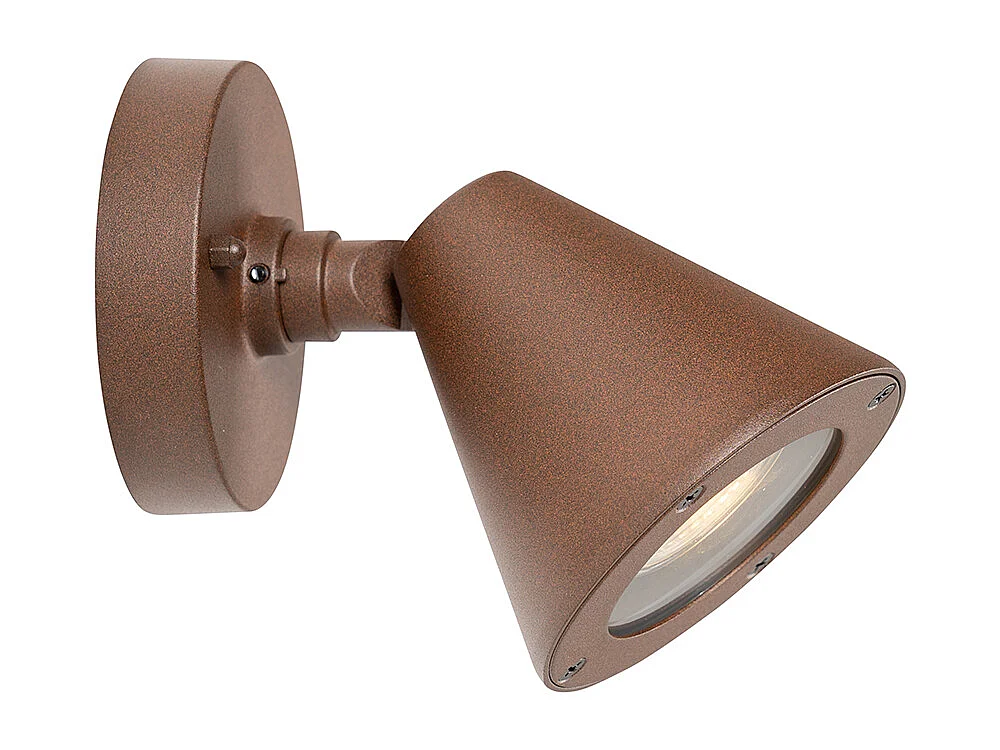 Applique d'extérieur moderne marron rouille IP44 orientable - Ciara