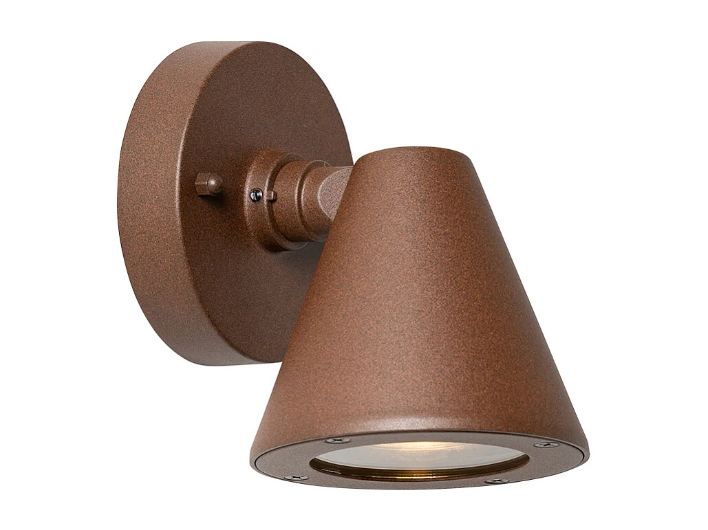 Applique murale extérieure moderne brun rouille IP44 orientable - Ciara