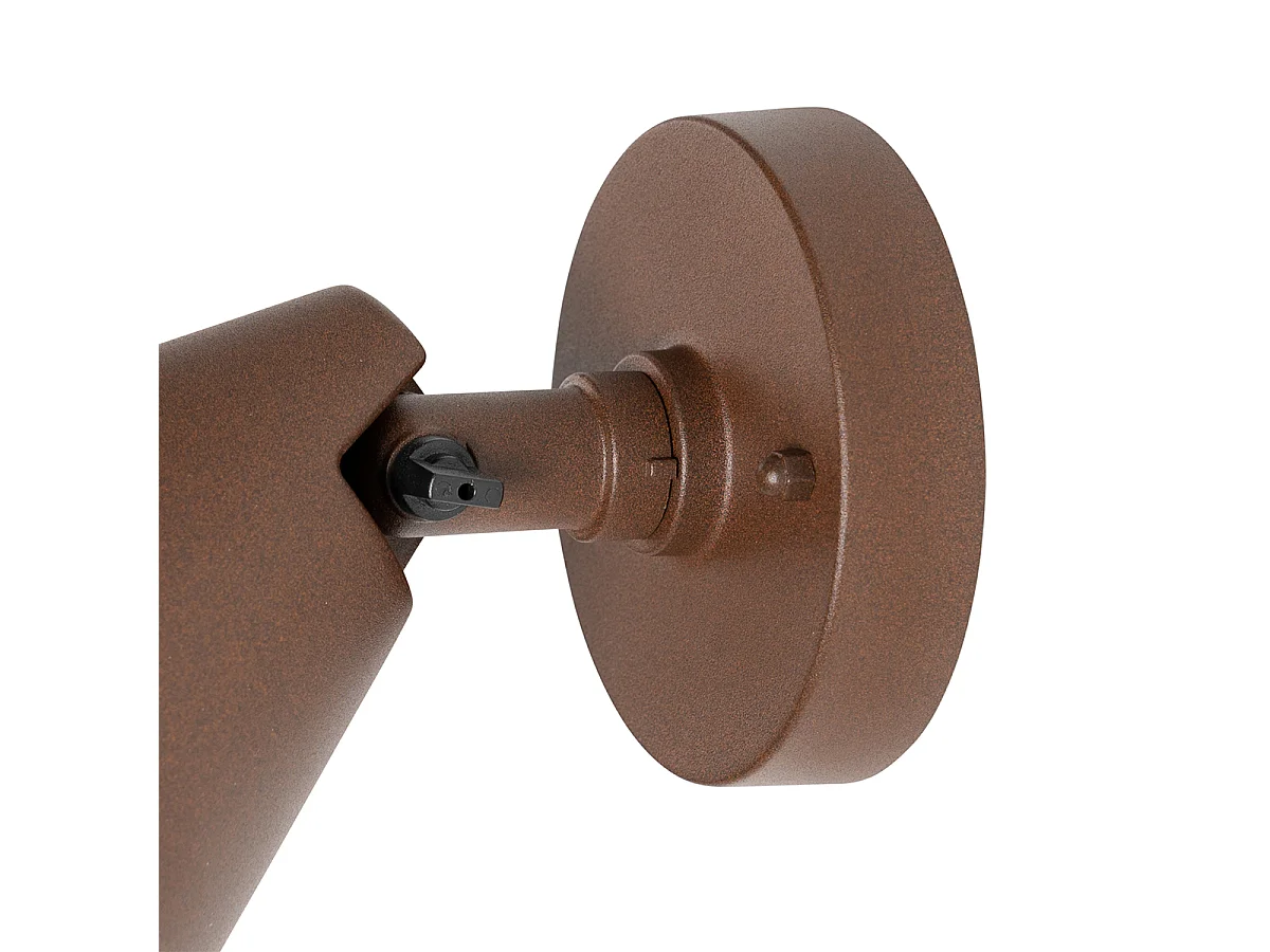 Applique murale extérieure moderne brun rouille IP44 orientable - Ciara