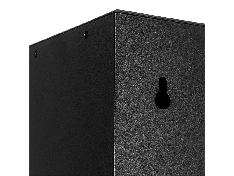 Applique murale d'extérieur noire avec lumière tamisée et capteur solaire - Charlotte