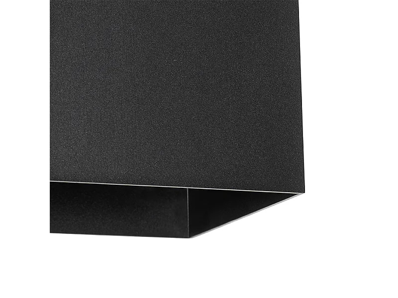 Applique murale d'extérieur noire avec lumière tamisée et capteur solaire - Charlotte