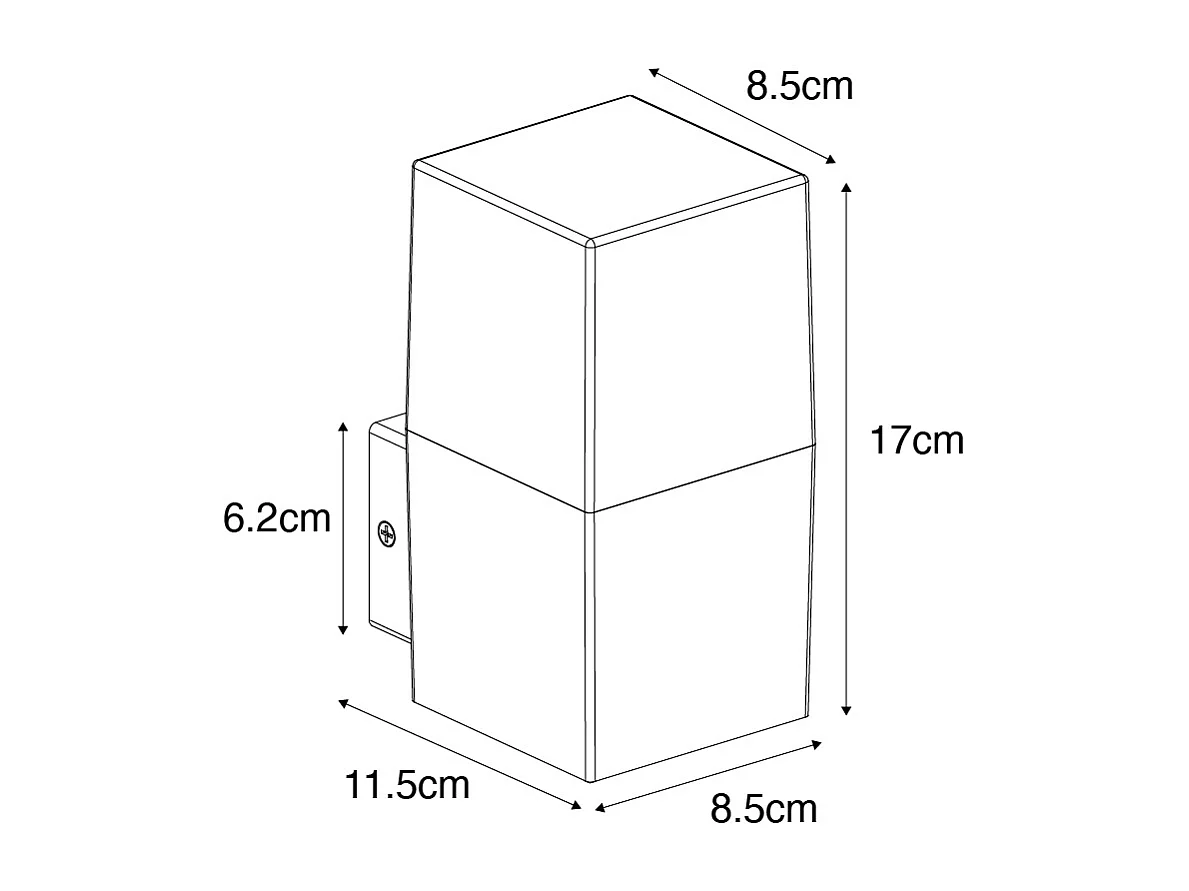 Applique d'extérieur moderne grise IP44 - Danemark