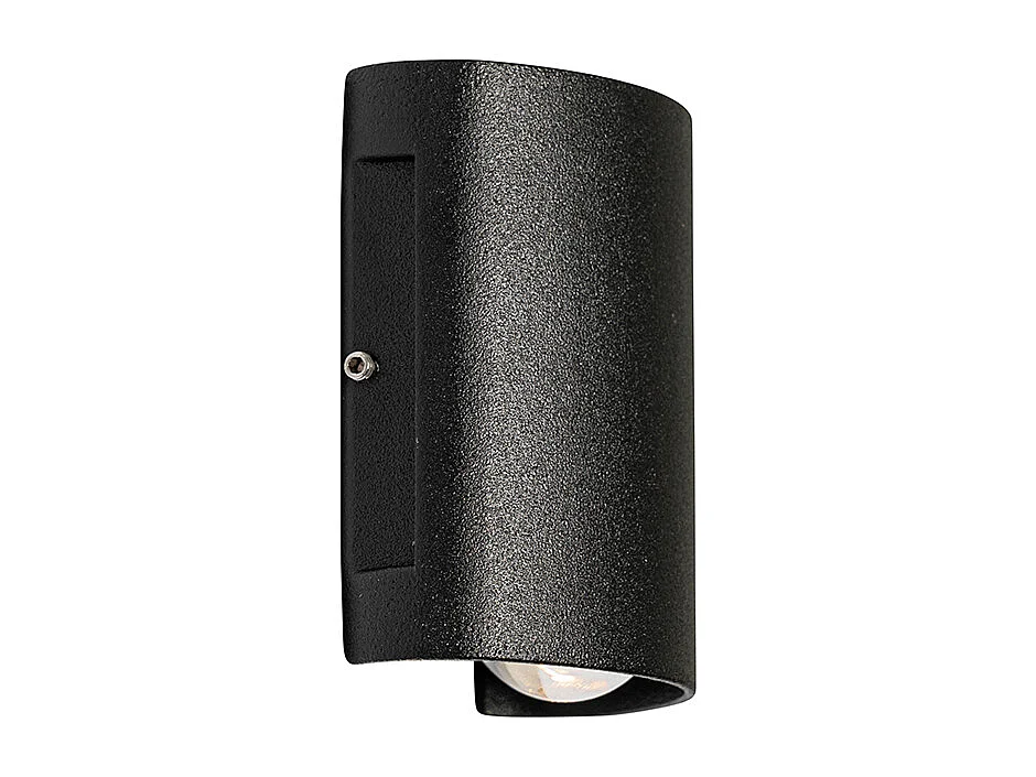 Applique d'extérieur noire avec LED 2 lumières IP54 - Silly