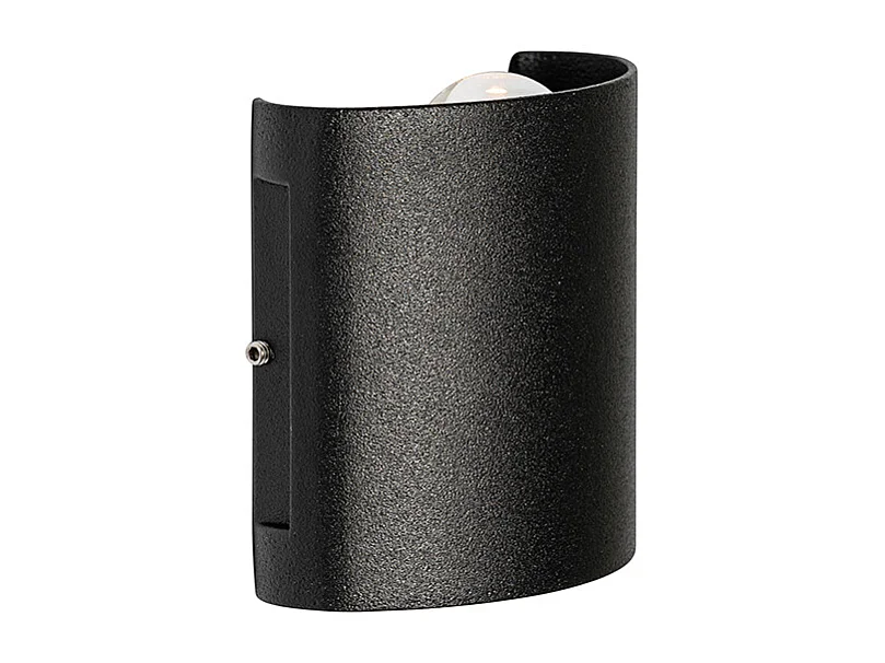 Applique d'extérieur noire avec LED 2 lumières IP54 - Silly