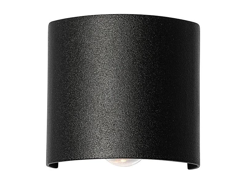 Applique d'extérieur noire avec LED 2 lumières IP54 - Silly