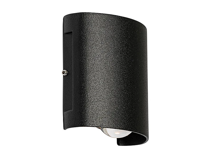 Applique murale d'extérieur noire avec LED 2 lumières IP54 - Silly