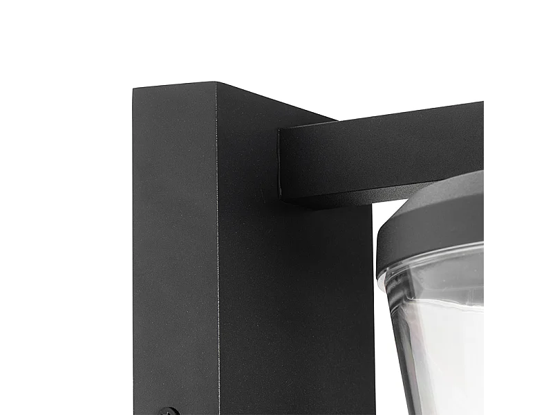 Applique d'extérieur noire IP44 avec détecteur de mouvement - Joren