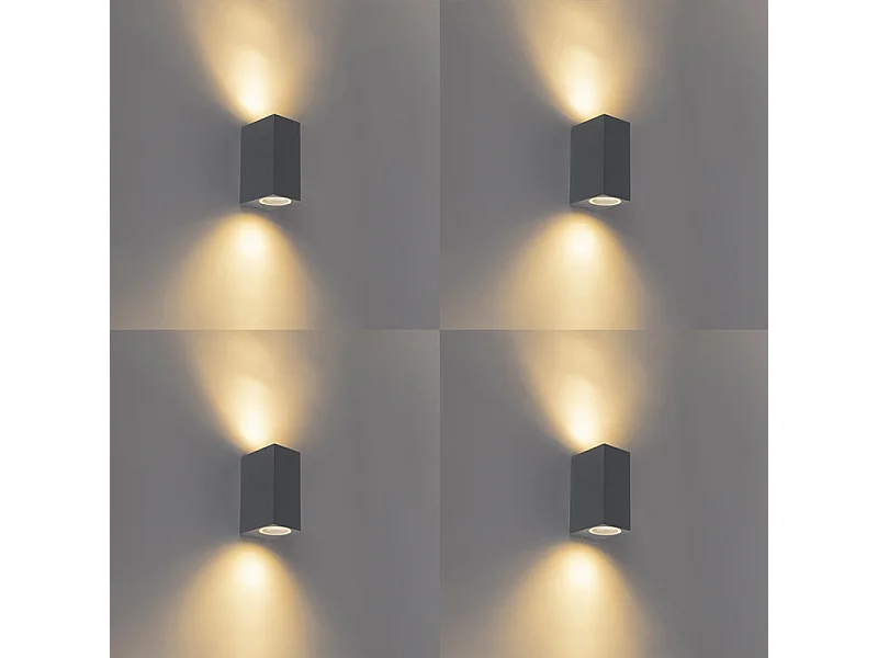 Lot de 4 appliques modernes anthracite IP44 - Baleno II