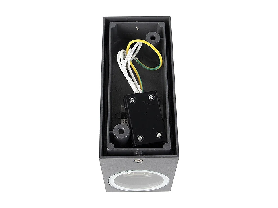 Ensemble de 4 appliques murales gris foncé 2 lumières IP44 - Baleno