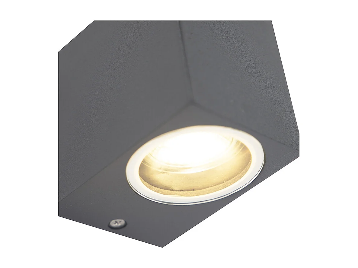 Lot de 2 appliques modernes anthracite IP44 - Baleno I.