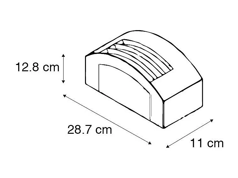 Applique moderne anthracite IP44 - Hurricane 1