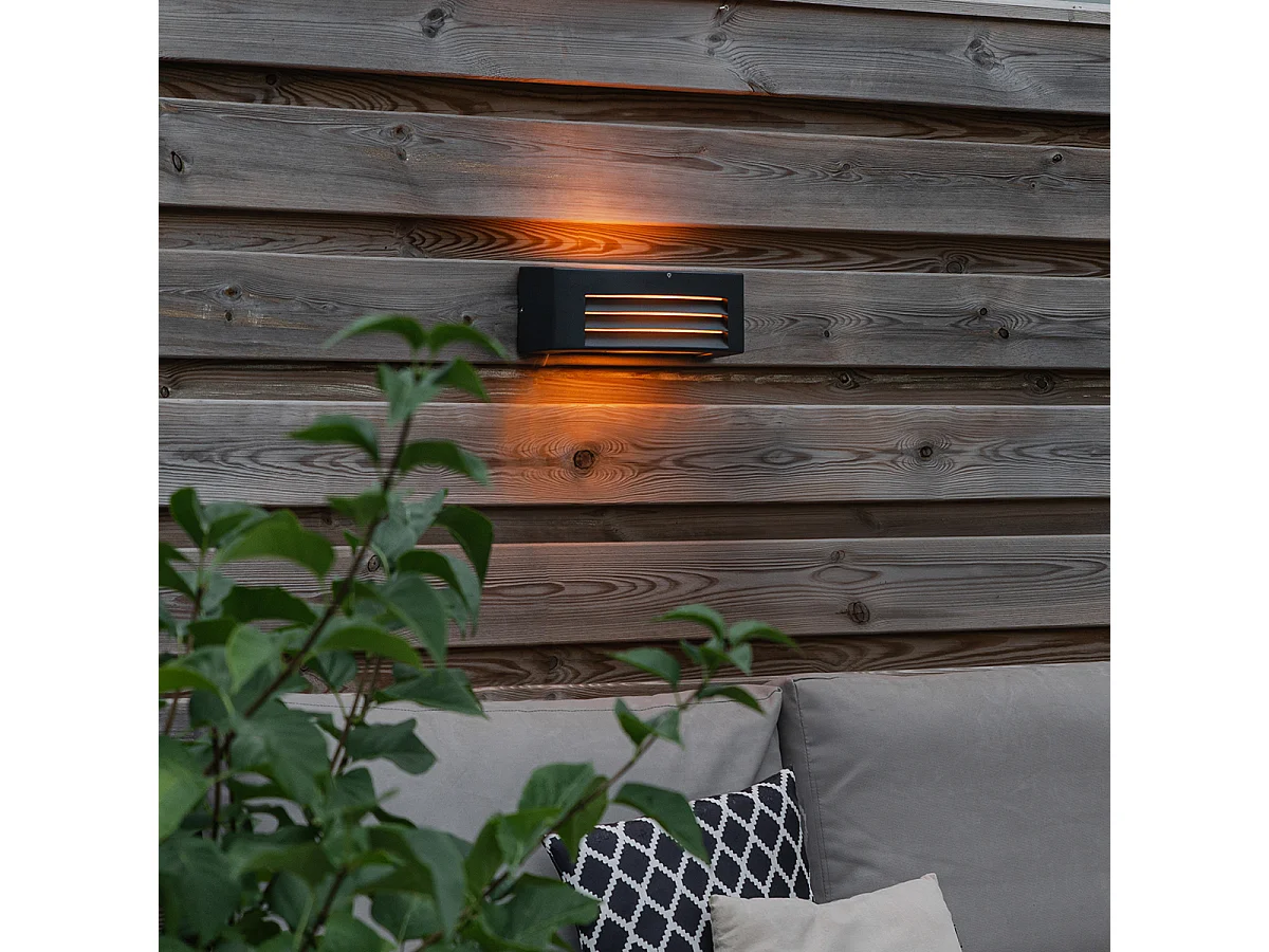 Applique murale moderne anthracite IP44 - Hurricane 1