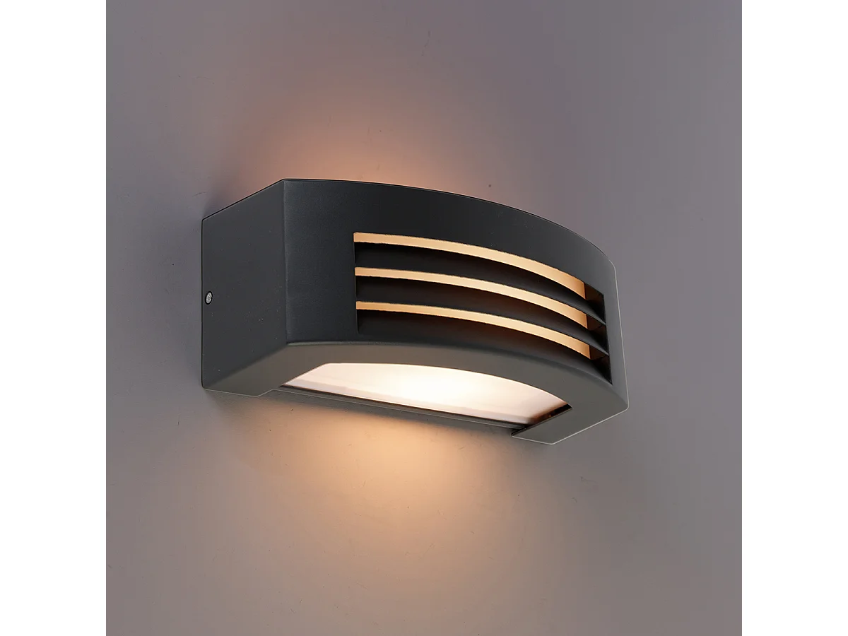 Applique murale moderne anthracite IP44 - Hurricane 1