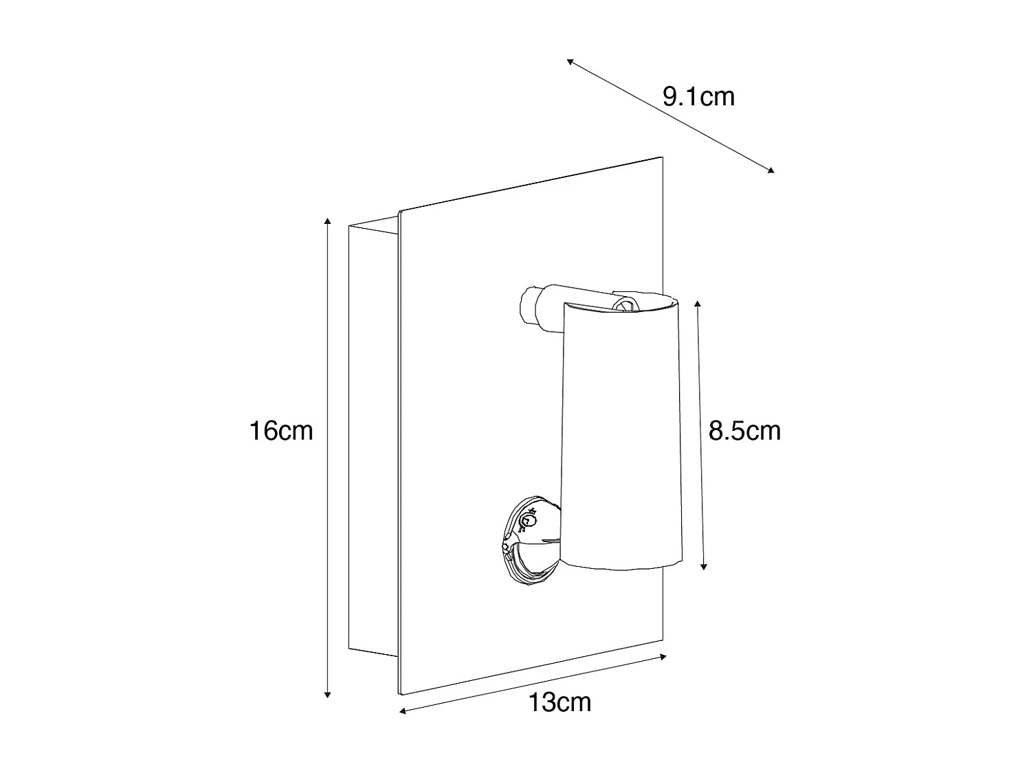 Applique d'extérieur blanche avec détecteur de mouvement LED IP54 - Simon