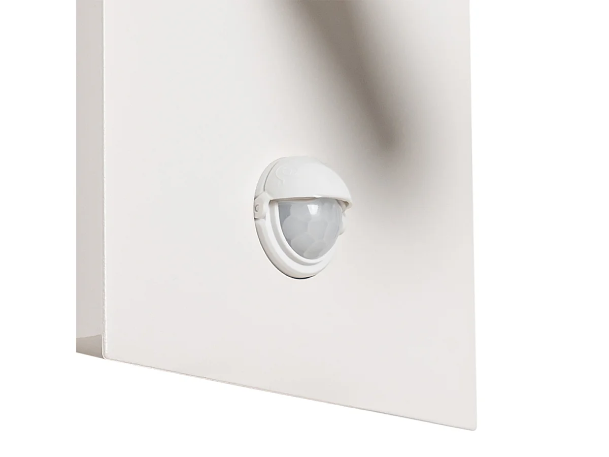 Applique d'extérieur blanche avec détecteur de mouvement LED IP54 - Simon