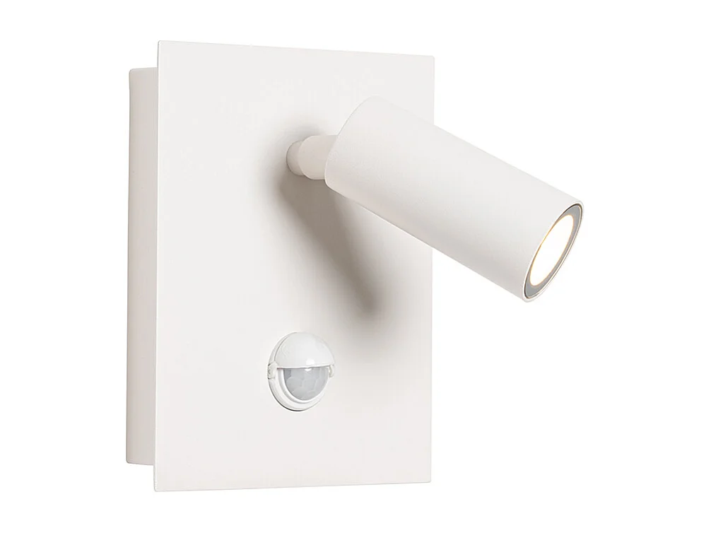 Applique d'extérieur blanche avec détecteur de mouvement LED IP54 - Simon