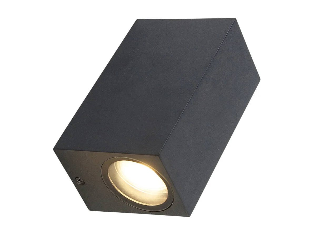 Ensemble de 4 appliques murales modernes noires 2 lumières IP44 - Baleno