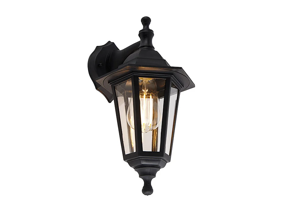 Applique d'extérieur classique noire IP44 - New Haven