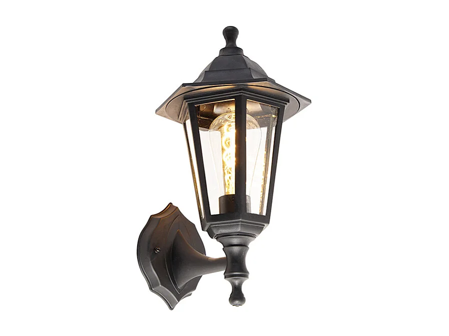 Applique d'extérieur classique noire IP44 - New Haven