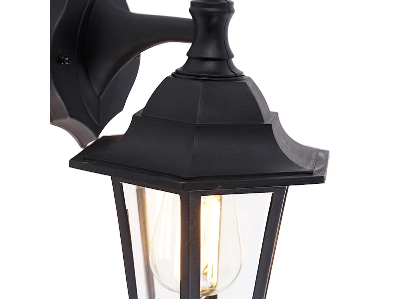 Applique d'extérieur classique noire IP44 - New Haven