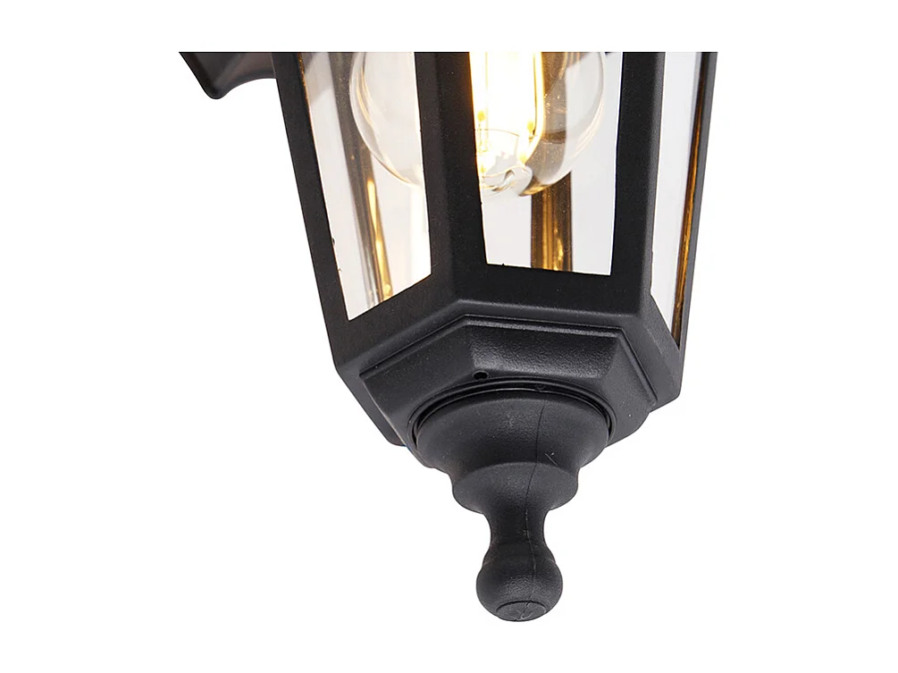 Applique d'extérieur classique noire IP44 - New Haven