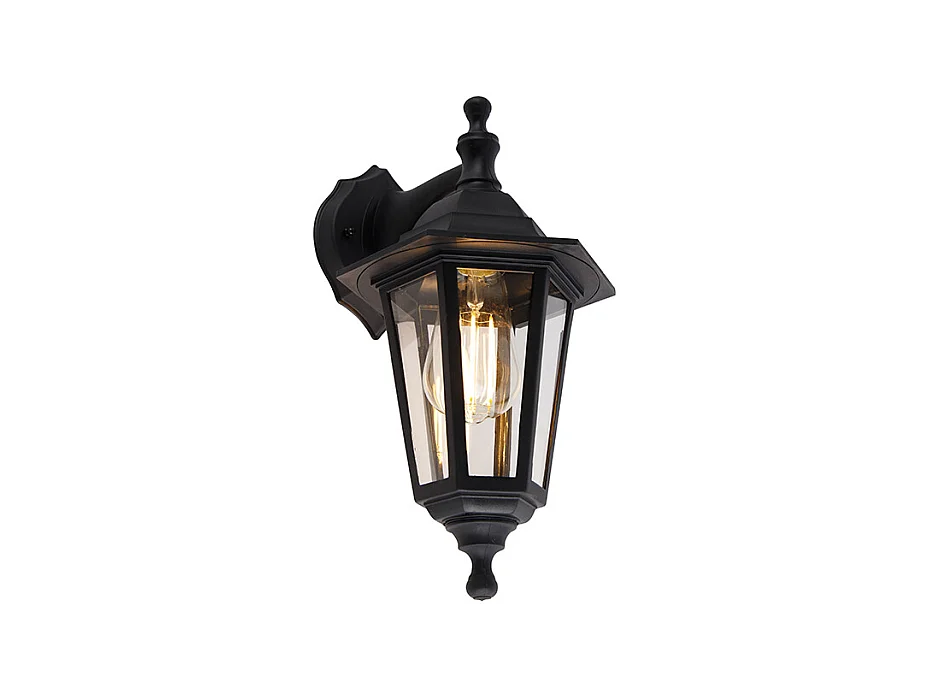 Applique d'extérieur classique noire IP44 - New Haven