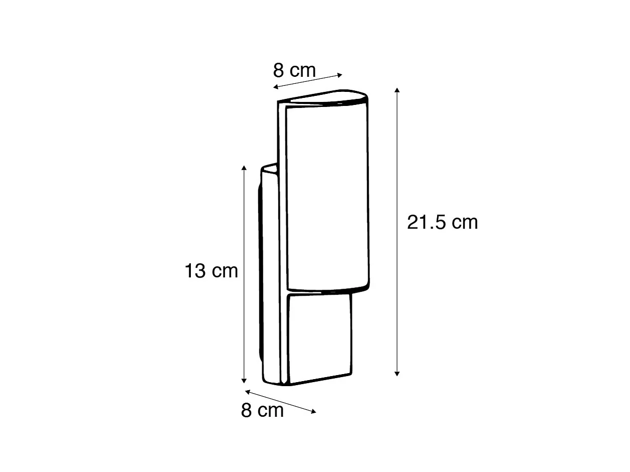 Lampe extéerieure moderne gris foncé incl. LED - Harry