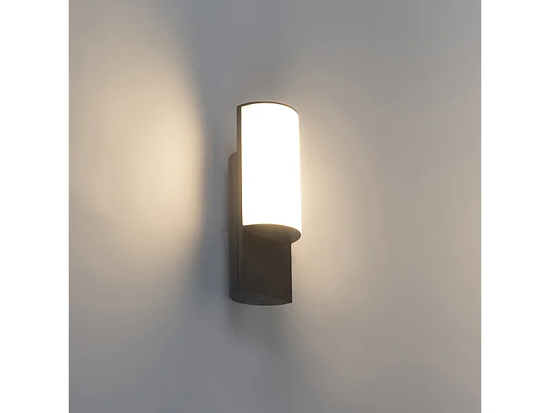 Applique murale d'extérieur moderne gris foncé avec LED - Harry