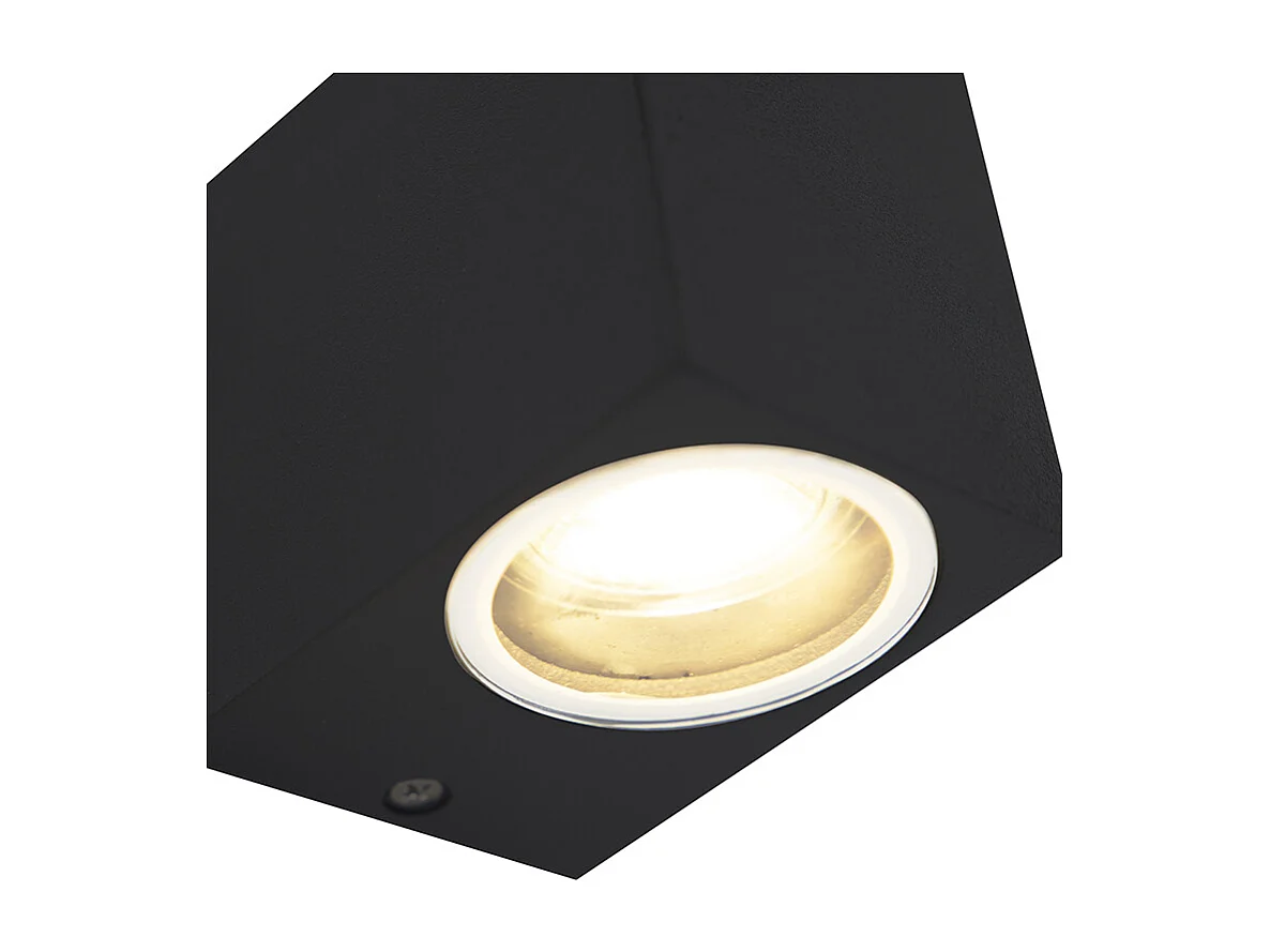 Lot de 4 appliques modernes noires IP44 - Baleno I