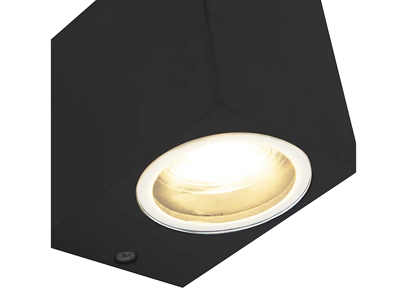 Ensemble de 4 appliques murales modernes noires IP44 - Baleno