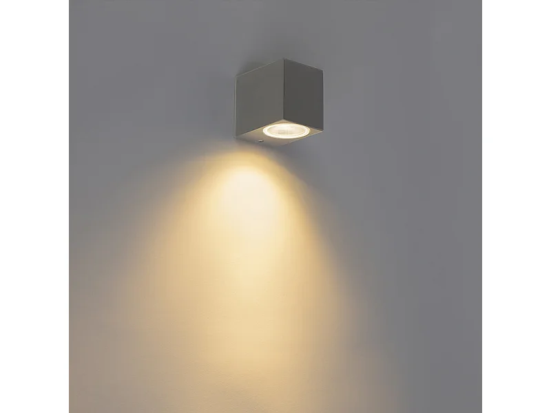 Applique murale intelligente noire avec WiFi GU10 IP44 - Baleno