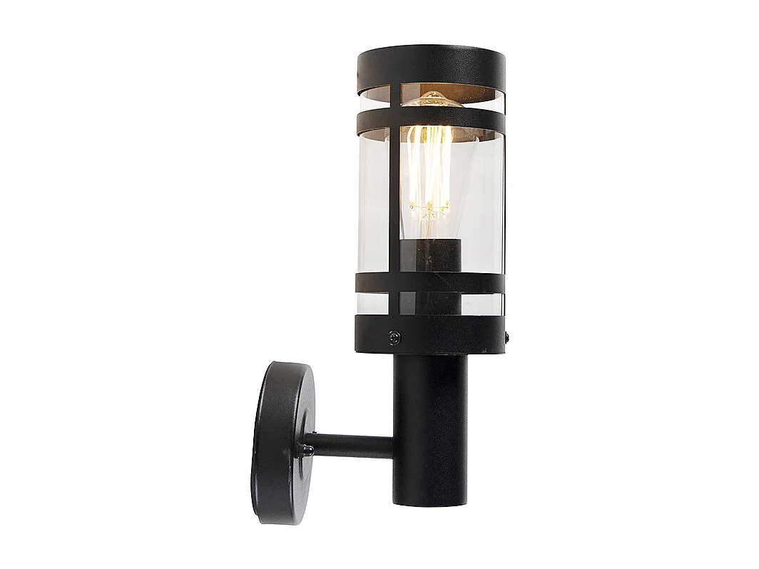 Applique murale d'extérieur moderne noire IP44 - Gleam
