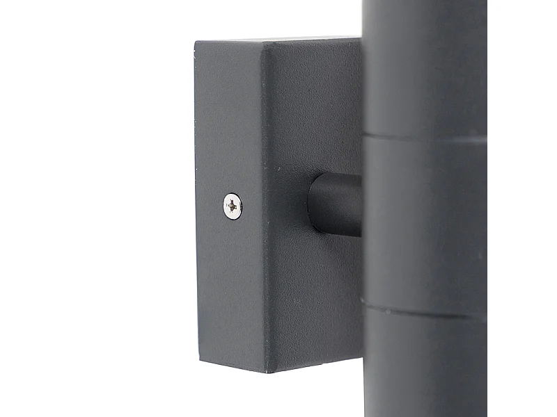 Applique murale extérieure gris foncé 2 lumières IP44 - Duo