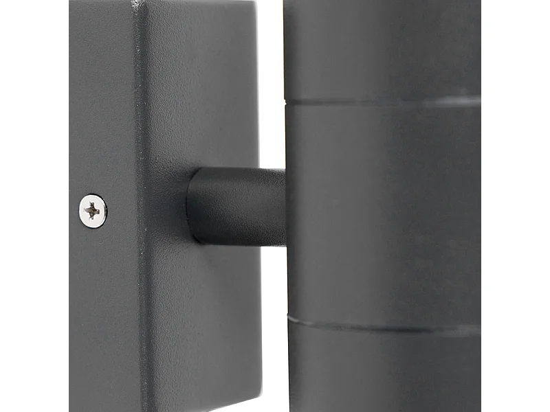 Applique murale extérieure gris foncé 2 lumières IP44 - Duo