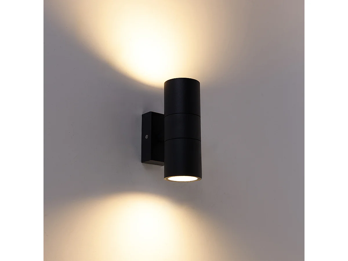 Applique murale extérieure gris foncé 2 lumières IP44 - Duo